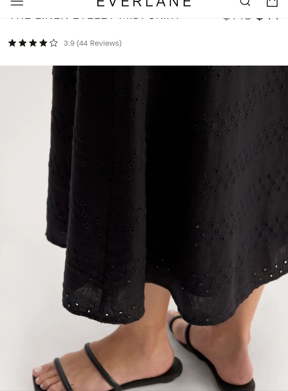 EUC 100% Linen Everlane Eyelet Skirt - Picture 4 of 12